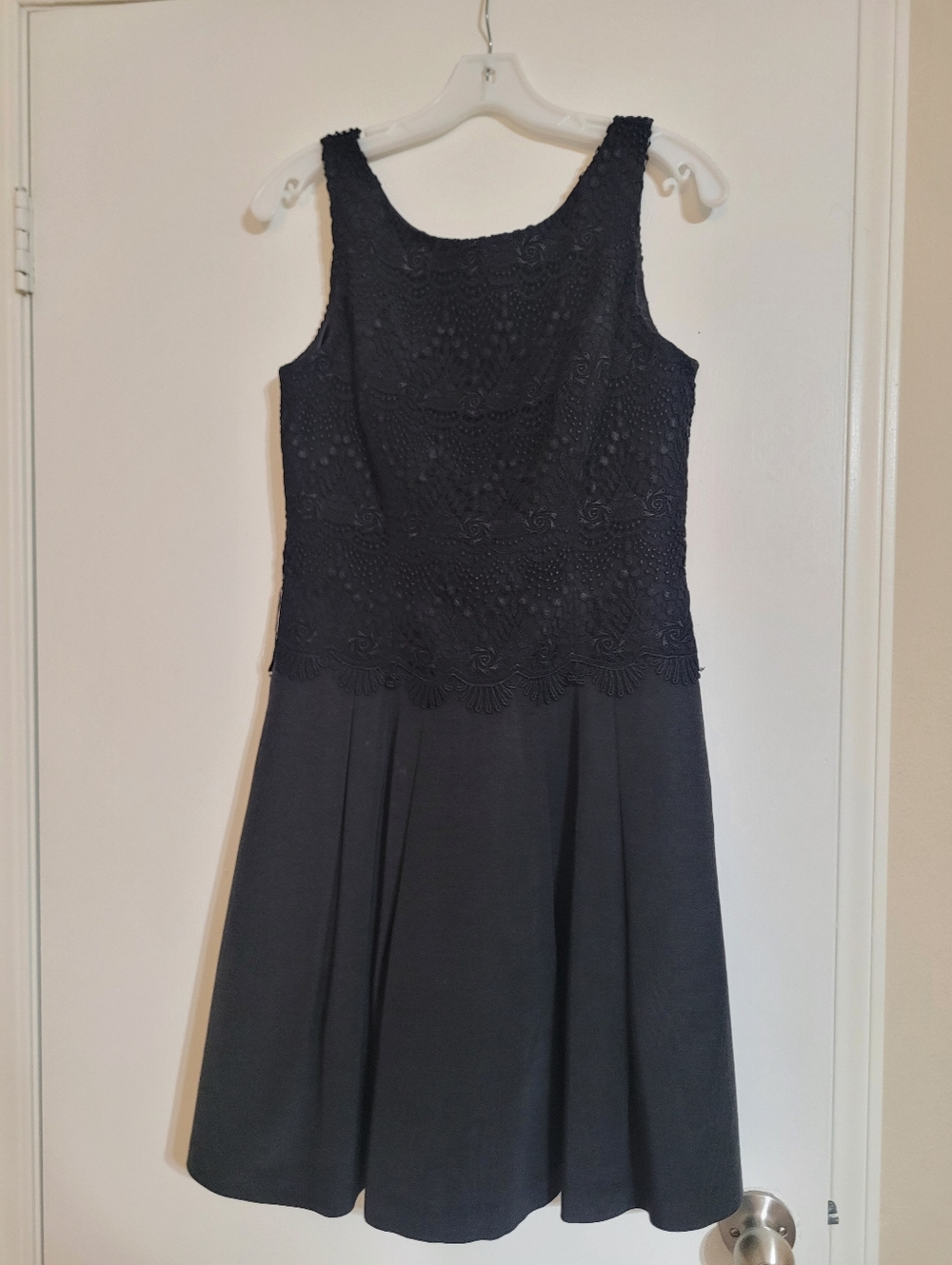 Elegant Black Lace Semi-formal Homecoming Fit-and-Flare Dress